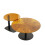 Round Coffee Table Glass End Side Table Set of 2 Accent Table 9