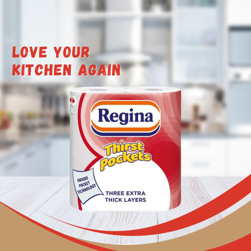 Regina Regina Thirst Pockets Mini 3 Ply Kitchen Towel Rolls - 20 Pack 2