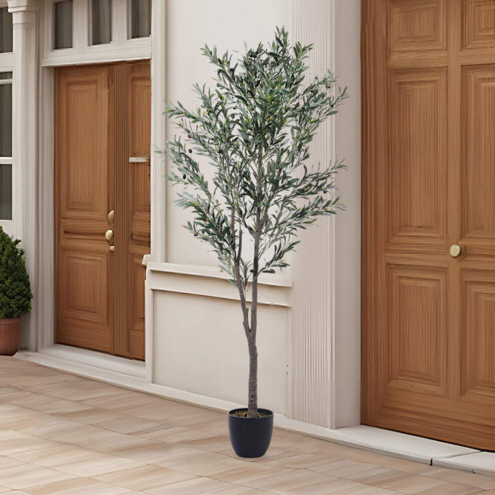 210cm Artificial Olive Tree Decorative Plant in Planter