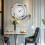 (Silver) Crushed Diamond Mirrored Wall Mirror Clock 3