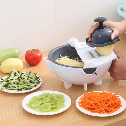 Living And Home Multi-Function Vegetable Grater Set with Drain Basket