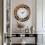 (Brown) Crushed Diamond Mirrored Wall Mirror Clock 4