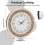(Brown) Crushed Diamond Mirrored Wall Mirror Clock 7