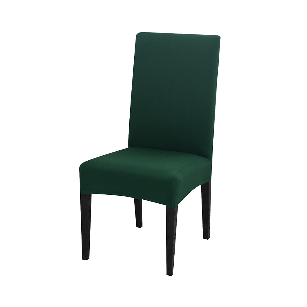 (Dark Green, 4Pcs) Stretchable Spandex Dining Chair Cover - Easy to Install and Clean