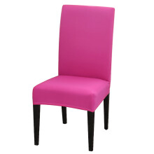 (pink, 6Pcs) Stretchable Spandex Dining Chair Cover - Easy to Install and Clean
