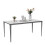 Rectangle Kitchen Dining Table Sintered Stone Tempered Glass Top 1