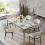 Rectangle Kitchen Dining Table Sintered Stone Tempered Glass Top 3