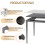 Rectangle Kitchen Dining Table Sintered Stone Tempered Glass Top 7