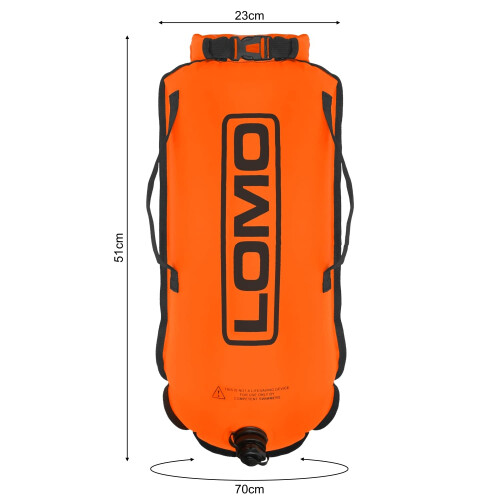 Lomo Drybag Swimming Tow Float - Orange 1