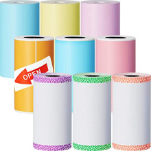 Thermal Printer Paper Mini Printing Paper Roll Self-Adhesive Printable Sticker Compatible with P1 Mini Printer PeriPage A6 Series Printers Portable