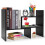 Hossejoy Adjustable MDF Desktop Bookshelf Desk Storage Organizer Display Shelf Rack, Counter Top Bookcase, Black 1
