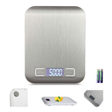 Small Kitchen Scale, Digital Kitchen Scale, Electronic Food Scale, LED Display HD Night Vision, Waterproof Scale Surface, Load-Bearing 5kg/1g, with