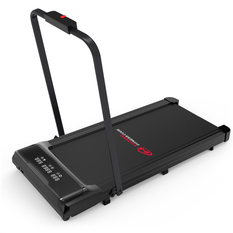 (Black With Handrail) Q2 Pro Under Desk Treadmill with Large LED Display