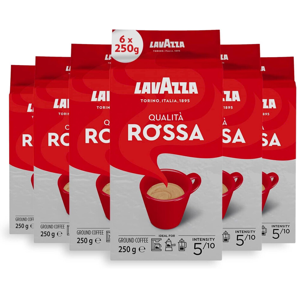 Lavazza Qualita Rossa Ground Coffee 250g (6 Bags)