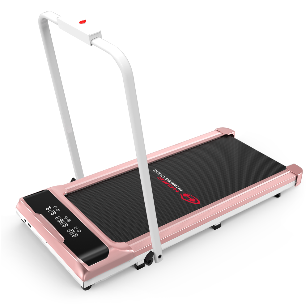 (Pink With Handrail) Q2 Pro Under Desk Treadmill with Large LED Display