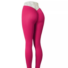(Rose Red, 6) Ladies Gym V Style Butt Lift Leggings Fitness Push Up Sports Yoga Pants-