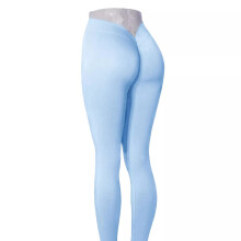 (Sky Blue, 10) Ladies Gym V Style Butt Lift Leggings Fitness Push Up Sports Yoga Pants-