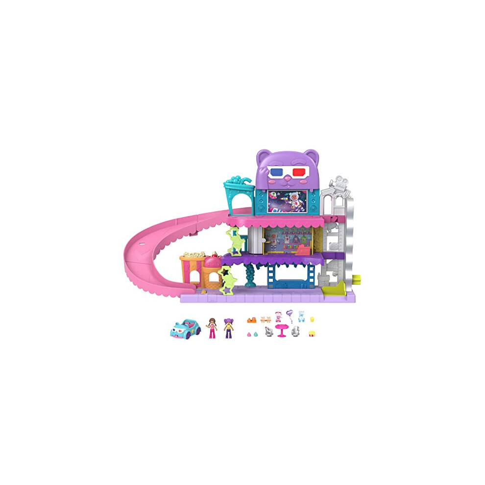 Polly Pocket Dolls, Pollyville Drive-In Movie Theatre Playset, Hpv39