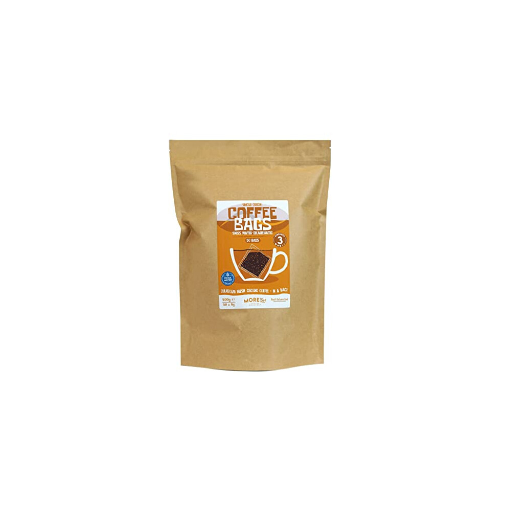 Moreish Puff Moreish Decaf Coffee Bags - Swiss Water Decaffeinated (50 Coffee Bags)