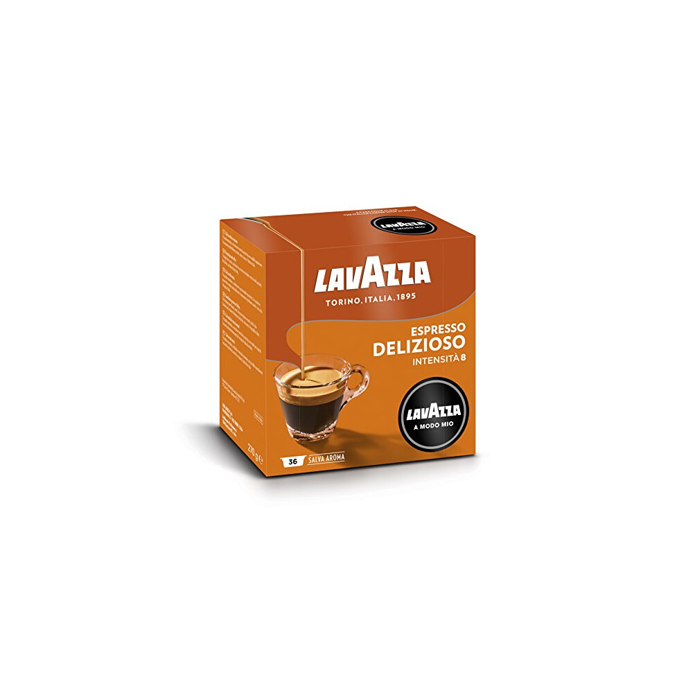 Lavazza, A Modo Mio Delizioso, Coffee Pods Espresso , 100% Arabica, 36 capsules