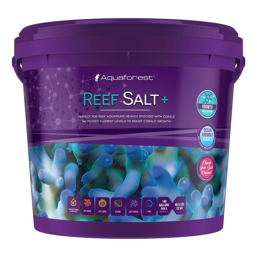 (22kg) Aquaforest Reef Salt + Plus Marine Coral Reef Salinity Fish Tank Aquarium