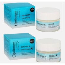 Superdrug Optimum COLLAGEN Day and Night Cream 50ml BUNDLE set of 2