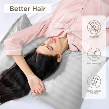 (Pillowcase Pair: 50 x 75 CM, Silver) Stripe Duvet Quilt Cover Set OR Pillowcases Pair