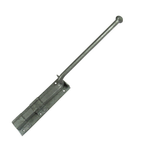 (24", Silver (Galvanize)) Monkey Tail Drop Down Bolt (Heavy Duty Gate Door) 2