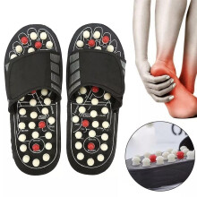 (UK8.5-9 EU44-45) Reflexology Sandals Foot Massage Slipper Acupressure Therapy Shoes Anti-Slip