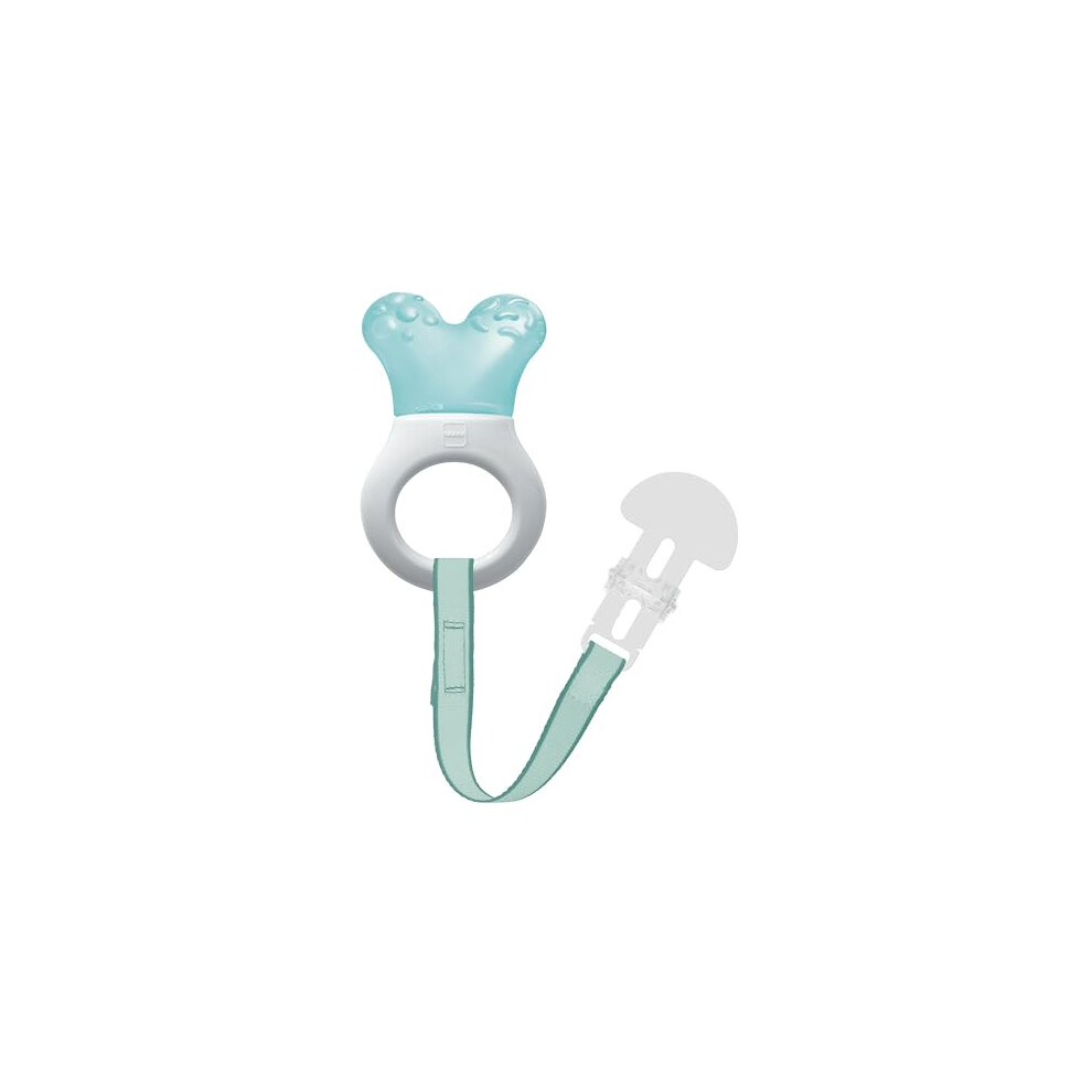 MAM Mini Teething Cooler and Clip, Blue, 2 Plus Months