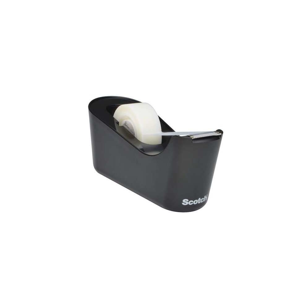 Scotch Tape Dispenser C18, Black + Scotch Magic Invisible Tape, 19 mm x 33 m, 1 Roll/Pack