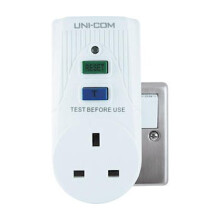 PLUG IN 13A RCD CIRCUIT BREAKER POWER SAFETY SOCKET TEST RESET SWITCH