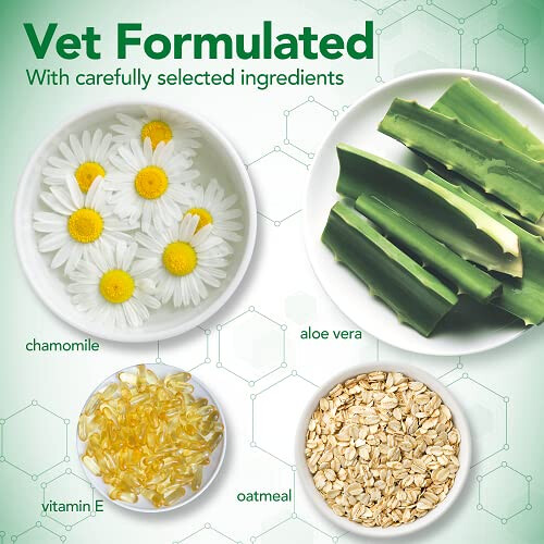 Vet's Best Waterless Cat Bath No Rinse Waterless Dry Shampoo for Cats