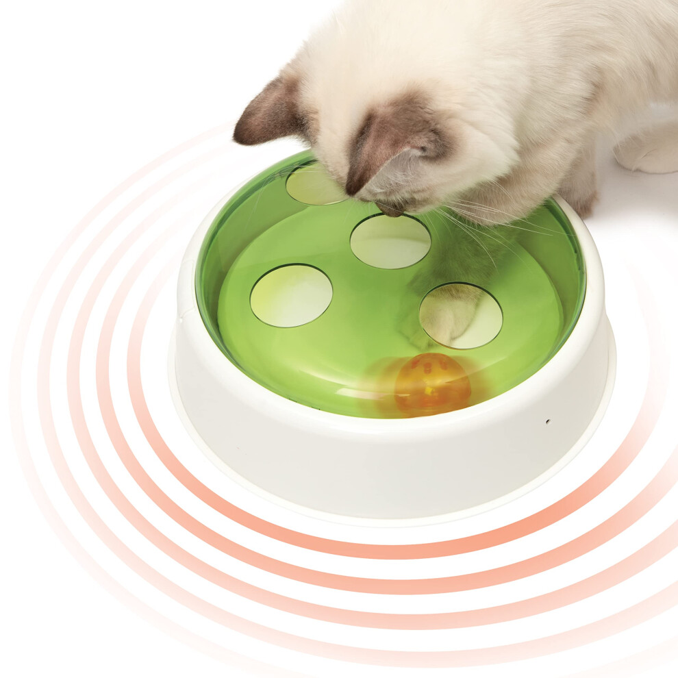 Catit Senses 2.0 Ball Dome, Interactive Cat Toy, White and Green