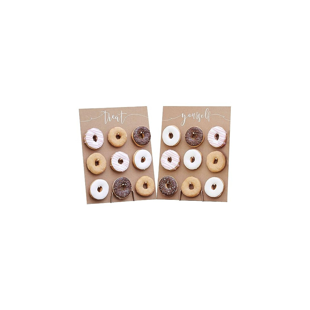 Ginger Ray Natural Kraft Finish Donut Wall Wedding Favours Rustic Country, Beige