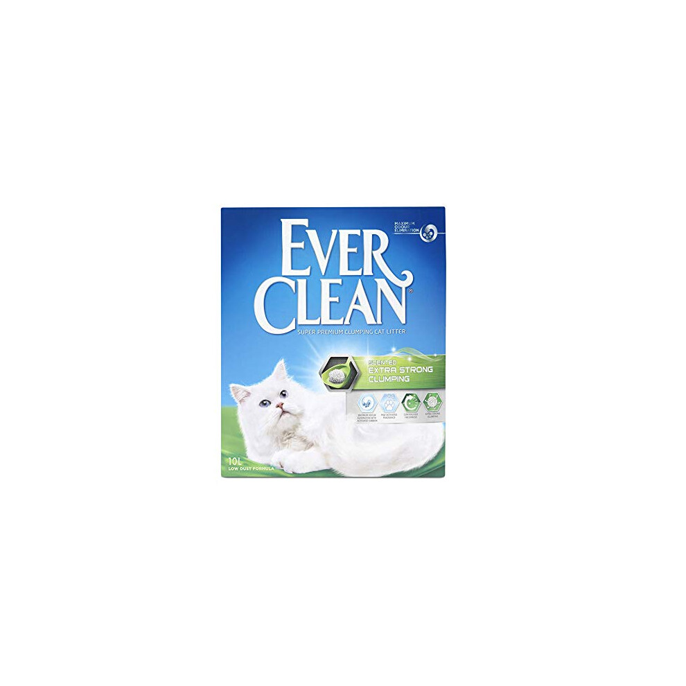 Ever Clean Extra Strong Clumping Cat Litter, Scented With Paw-Activated Fragrance, Long-Lasting Freshness, 10L (Eevc004)
