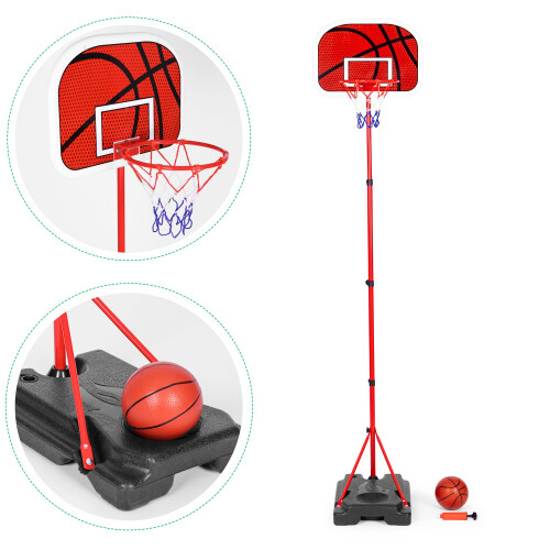 Children's basketball hoop, adjustable height, ball pump 2