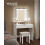 White Vanity Table with Lights & Ample Storage Drawers 2