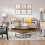 Rustic Brown Round Side Table with Black Steel Frame 7