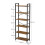 6-Tier Rustic Bookshelf with Steel Frame for Any Room 3