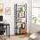 6-Tier Rustic Bookshelf with Steel Frame for Any Room 2