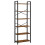 6-Tier Rustic Bookshelf with Steel Frame for Any Room 1