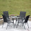 Set Gartenstühle für Terrasse, Balkon, grau 2