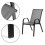 Set Gartenstühle für Terrasse, Balkon, grau 9