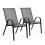 Set Gartenstühle für Terrasse, Balkon, grau 1