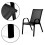 2er Set Gartenstühle für Terrasse, Balkon, Schwarz 8
