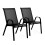 2er Set Gartenstühle für Terrasse, Balkon, Schwarz 1