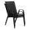 2er Set Gartenstühle für Terrasse, Balkon, Schwarz 6