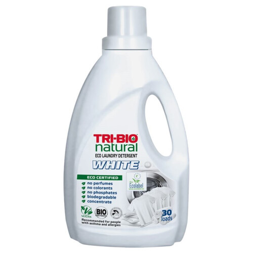 Tri-Bio Eco Laundry Liquid For Whites 1.42 Litre (30 Washes)