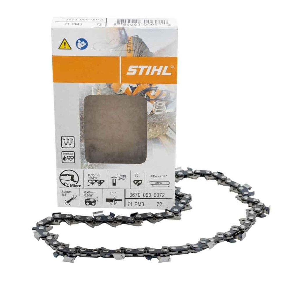 Stihl 101186921 Picco Micro 71PM3 3670/72 Replacement Chain for Chain Saw, Length 35 cm